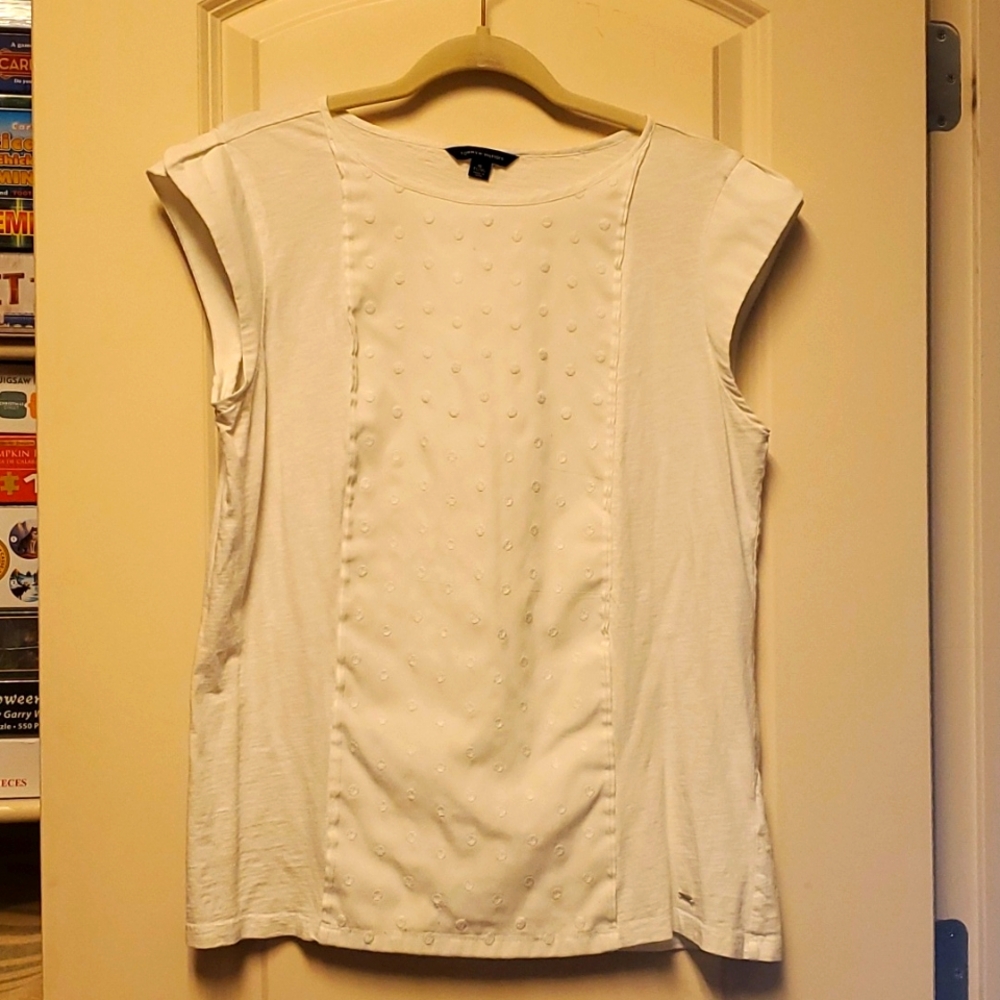 Tommy Hilfiger mixed media blouse